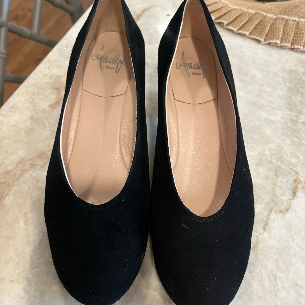 Italian Designer Amalfi Black Heels